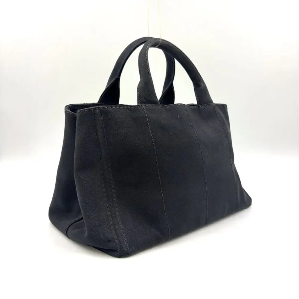 PRADA Kanapa Canvas Tote Bag Black